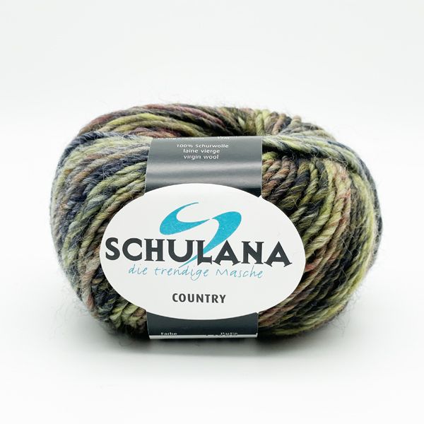 Miękka włóczka Country merino 100% premium ciepła 50g zielono-brązowy