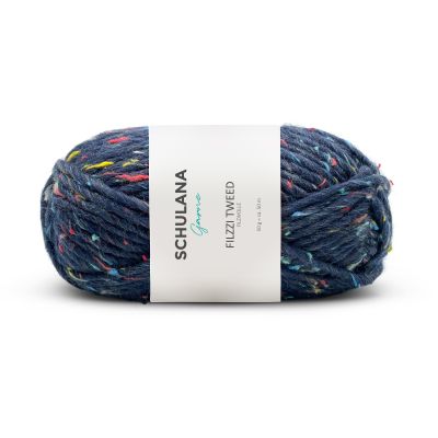 Miękka włóczka Filzzi Tweed premium merino tweed 50g niebieski kolor